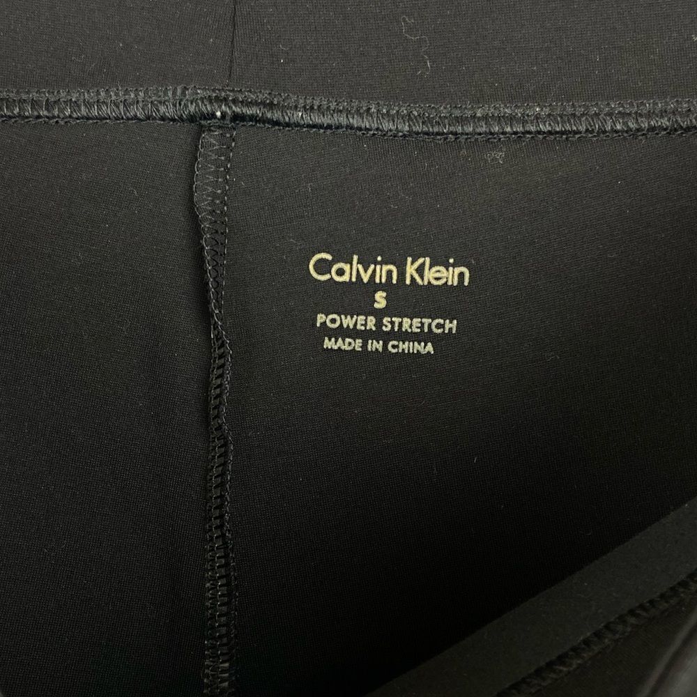 Calvin Klein Faux Leather Front Legging Pants - Picture 8 of 8